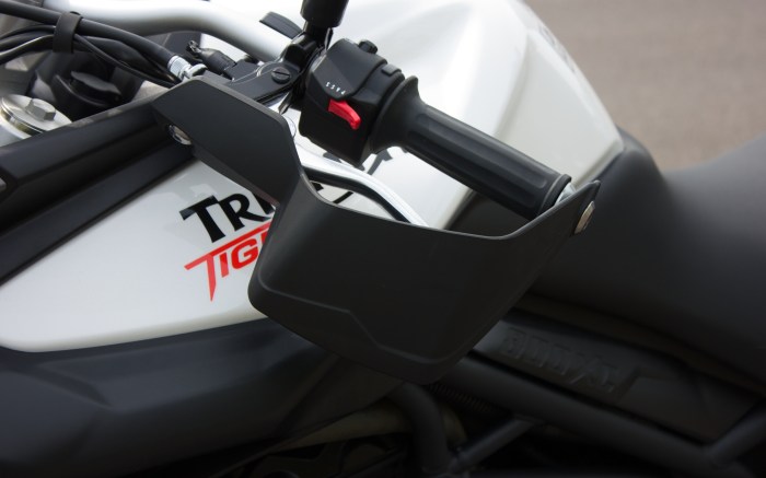 Hand guards and heated grips make winter riding eminently manageable