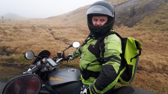 Damp Motorcyclist